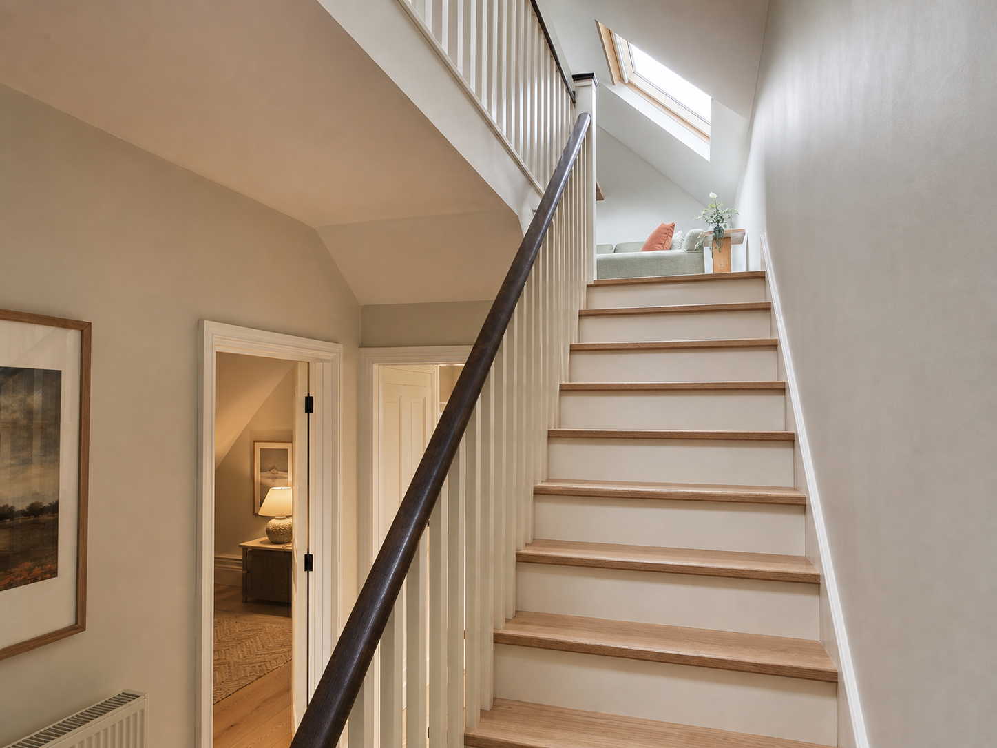 Attic staircase and rooflight
